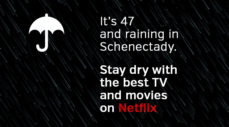 Dynamic weather-powered advertising via Netflix